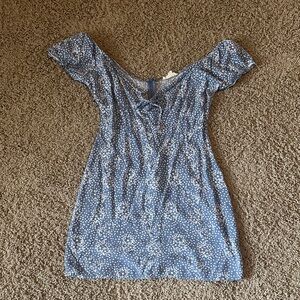 La Hearts Blue Floral Mini Dress